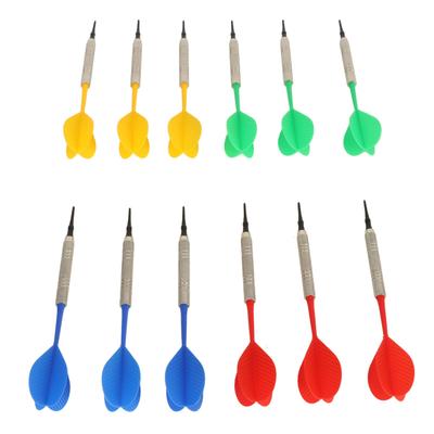 12PCS Soft Tip Darts for Beginners Plastic Professional Indoor Darts Set with 100PCS Dart Tips for Plastic Electronic Dartboard Games