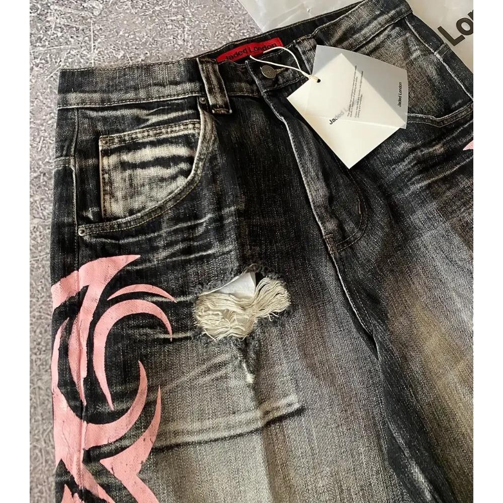 RogueWave Streetwear Y2K Popular Denim Shorts Tassels Design Vintage Shorts Man Hip Hop Fashion Harajuku Punk High Waist Wide Leg Pants