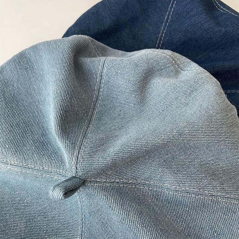 Denim For Hat Berets Retro Women Girls Jk Korean Solid Color Newsboy Beret Cap Outdoor Sunshade Octagonal Painter Artist Hats