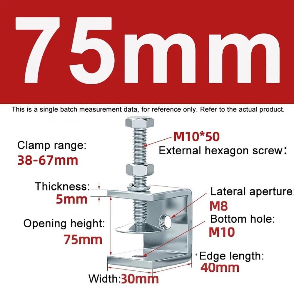 1Pcs Multiple Head Shapes U Clamp Galvanized Carbon Steel Clamping Device Durable C-Type Clip