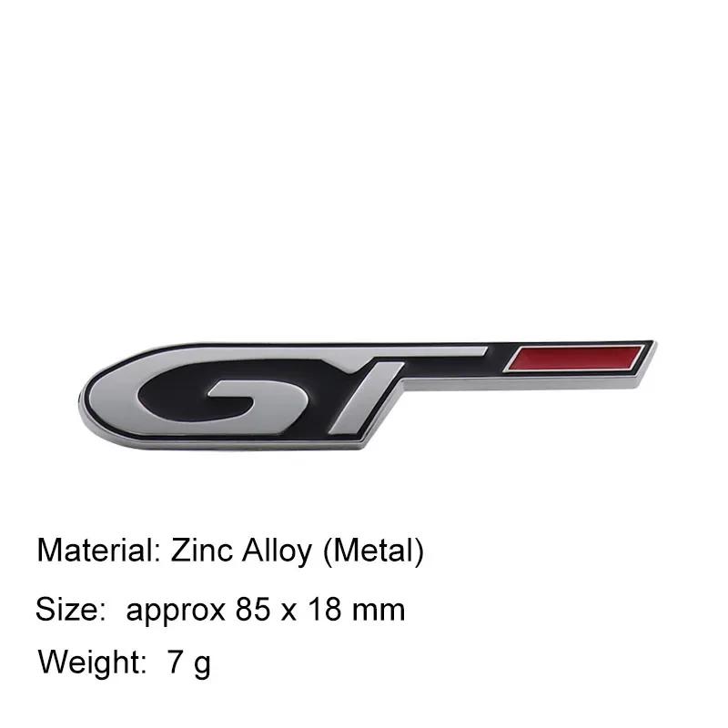 AAZR1 3D Car Styling GT Sticker for 4008 GT 5008 RCZ 308 508 3008 508 408 406 Car Hood Fender Trunk Rear Nameplate Decal Emblem Badge