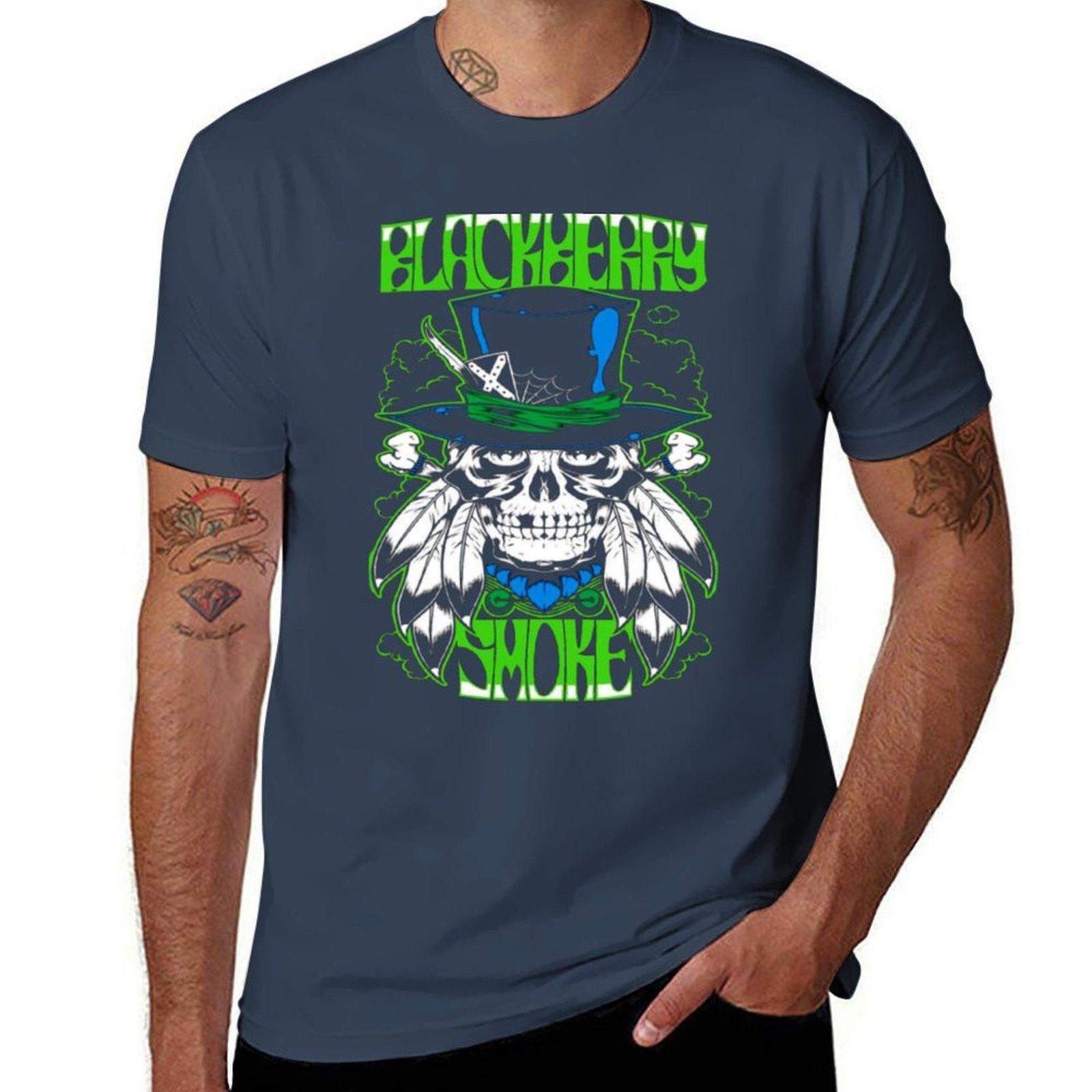 Blackberrry Smokeeeeee TShirt Work Wear Simple Tee Shirt S