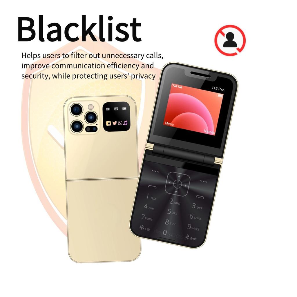2.4" Foldable Mobile Phone Auto FM Radio Call Record Speed Dial Magic Voice Dual SIM GSM Unlocked Foldable Cellphones Backup Phone