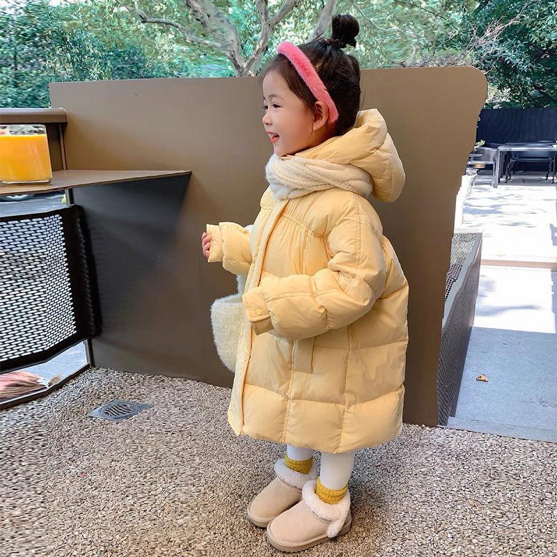 Parka Snowsuit Kids Winter Warm Down Jacket for Girls Coat Fashion Long Hooded Children Outerwear Toddler Girl Clothes