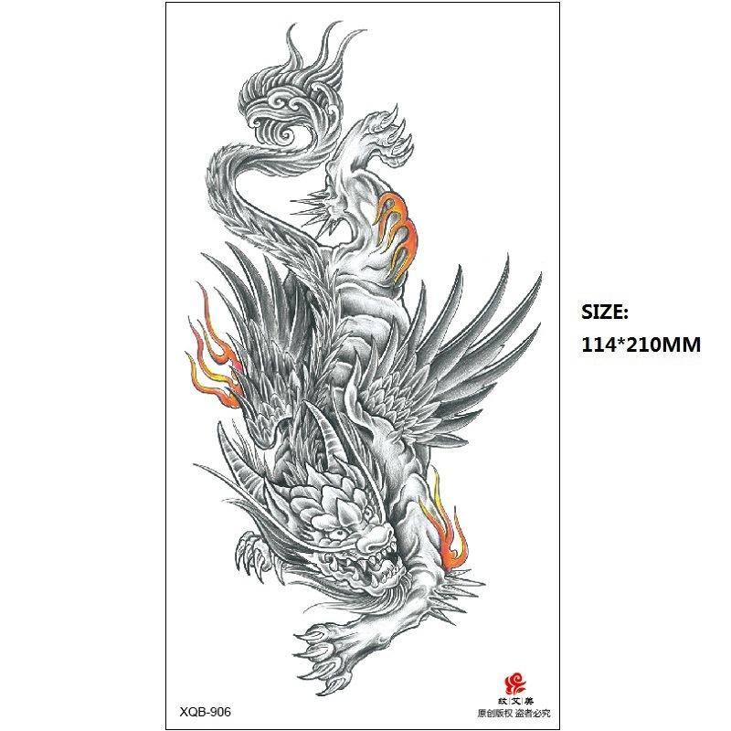 Men'S Auspicious Animal Hand-Painted Color Temporary Waterproof Tattoo Sticker Simulation Tattoo Sticker
