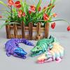 3D Printing Open Mouth Crocodile Toy Simulation Animal  Free Joint Movable Home Office Decor Ornaments Realistic Crocodile Model