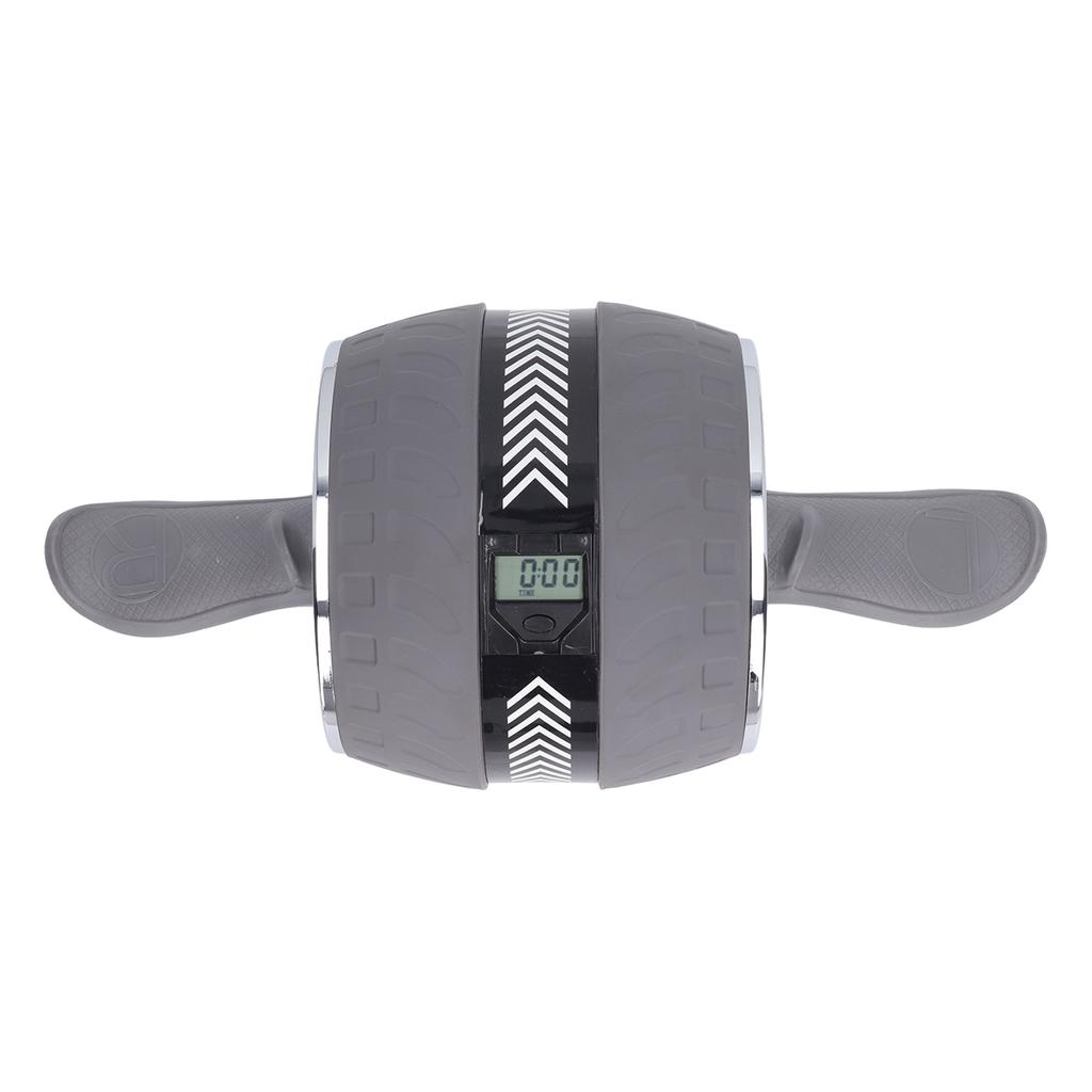 Bauchmuskelroller Rad Rumpfmuskulatur Training Automatischer Rückprall Übung Trainingsräder Grau