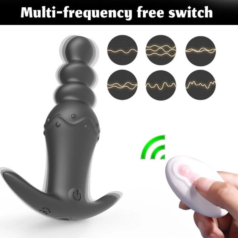 Vibrator anal pentru masajul prostatei, vibrator purtabil, vibrator pentru femei, stimulator de plug anal, margele anale, jucării sexuale cu telecomandă pentru bărbați