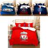 Set de Lenjerie de Pat Dublu cu Logo Echipă de Fotbal, 3 Piese - Textil de Casă Confortabil Rezistent la Murdărie
