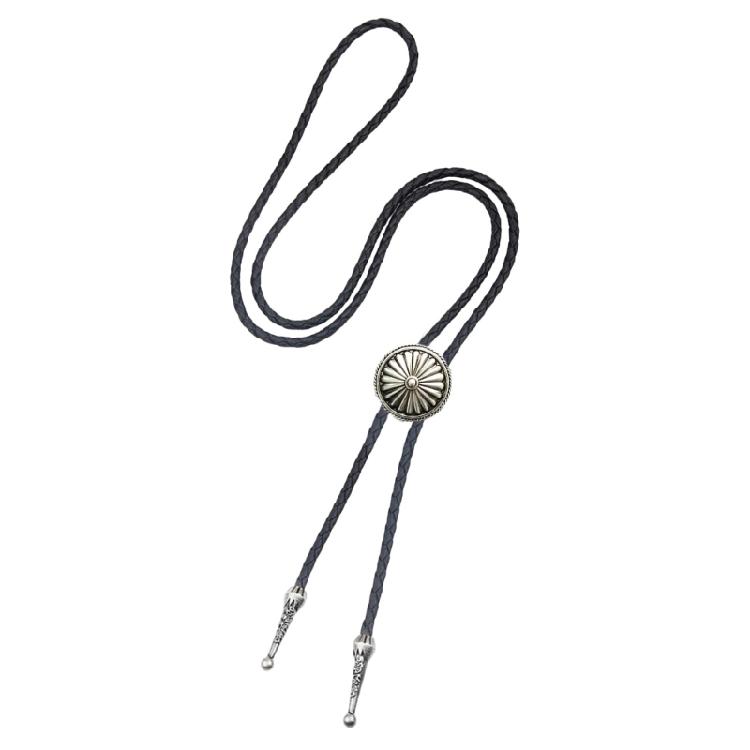 Retro Five Pointed Star Bolo Tie for Men Western Styles Necktie Collar Pendant Rodeos Rope Tie Necklace for Formal Event