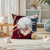 Demon Slayer Shinazugawa Sanemi Anime Plush Pillow Cover Soft Short Plush Cushion Cover For Sofa Bedroom Home Decor Gift