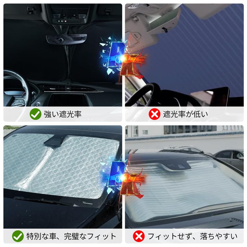 Front Sunshade Compatible with Honda Vezel Excellent Light UV Sun and Insulation Customizable Interior Easy Includes Storage Bag 2021 (RV3, RV4, RV5,