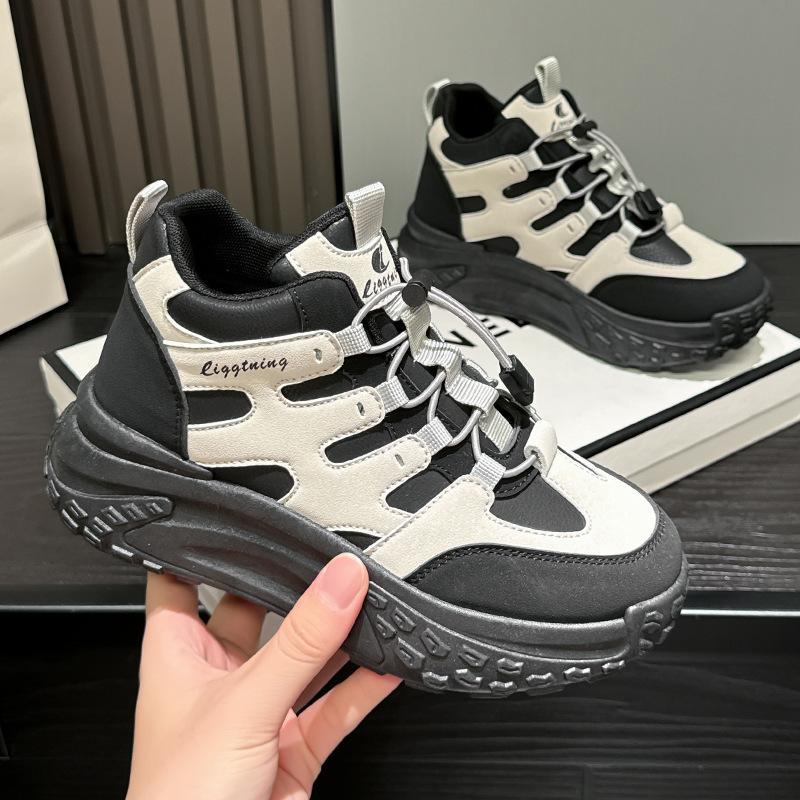 Autumn new mesh breathable sneakers platform casual dad shoes single shoes 35