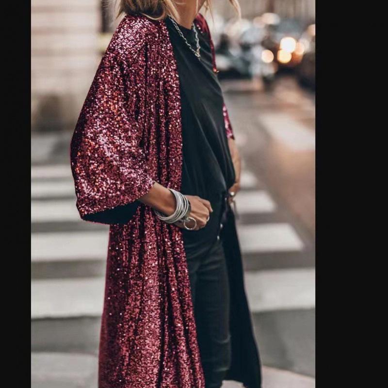Spring Fashion Sequin Party Cardigan Jacket for Women