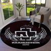 1pc Rammstein Army Symbol Round Carpet, Made of Polyester,Perfect for Decorating Office Chairs, Living Rooms,fplt196