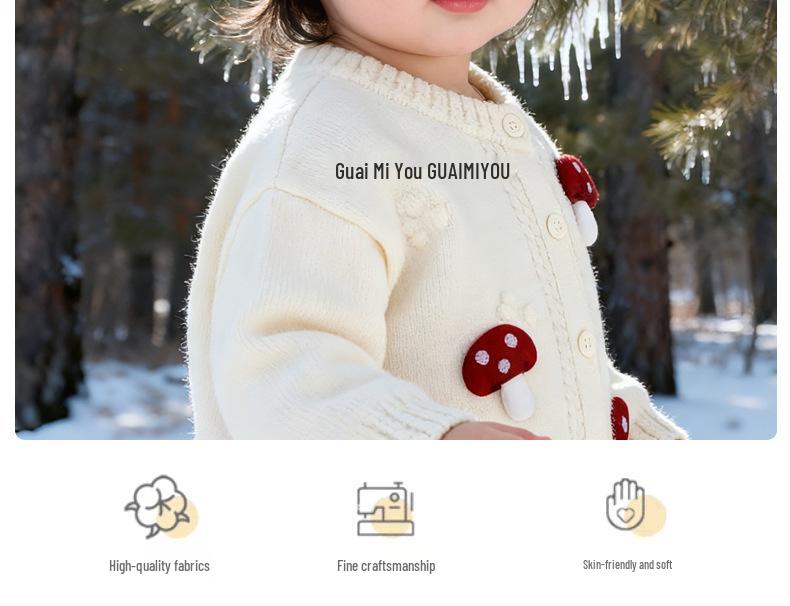 Children's Korean Style Cartoon Knit Hat - Thick, Warm, and Windproof for Boys and Girls.
