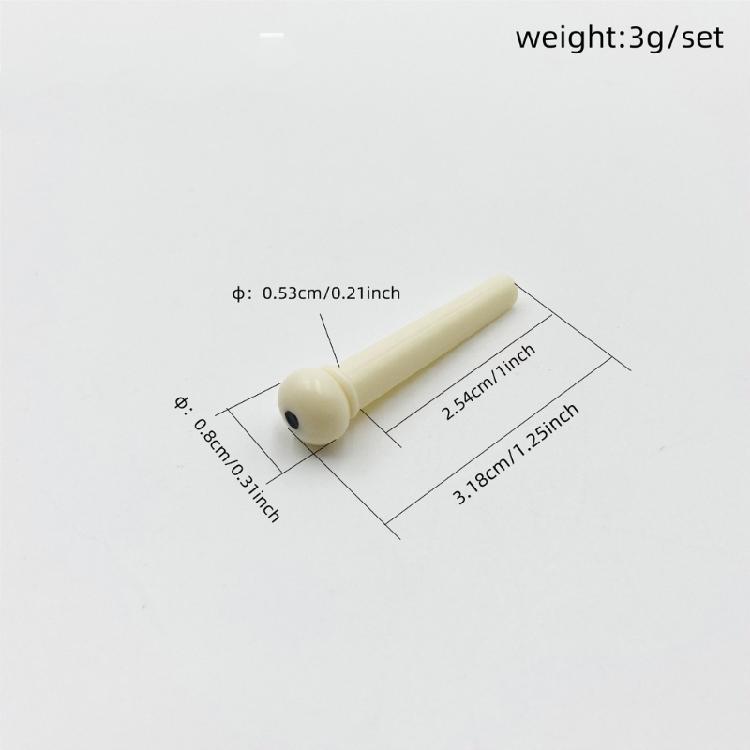High Performances ABS Bridge Pins For Folk Guitars Ukuleles Ensuring Stable Tuning And Rich Harmonics