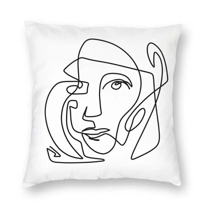 Подушка Подушка Спальня Гостиная Абстрактное искусство Квадратная наволочка Украшение 40x40cm