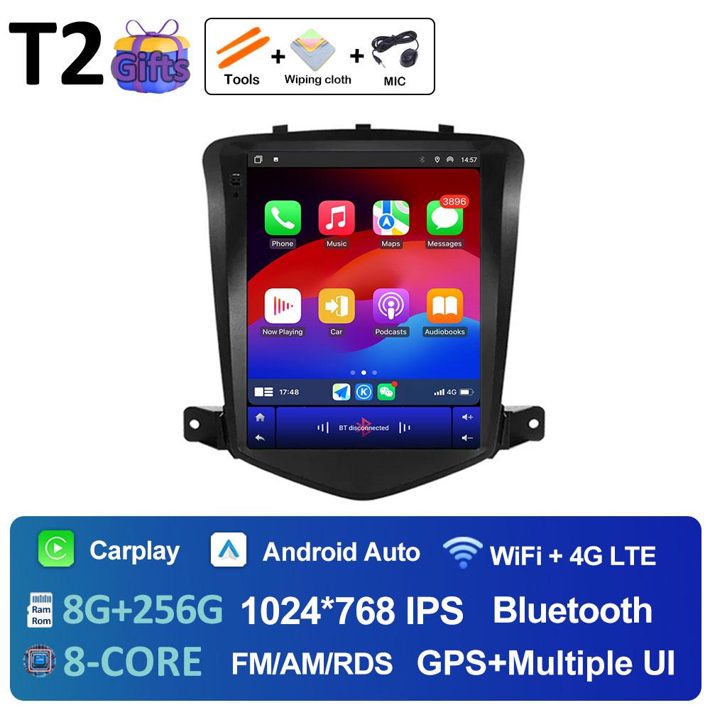 For Chevrolet Cruze 2008 2009 2010 2011 2012 2013 - 2019 Android 14 Wireless Carplay Navigation GPS Bluetooth WIFI Accessories