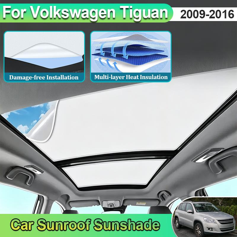 Parasole Per Volkswagen VW Tiguan Accessori 5N MK1 2009~2016 Adsorbimento Elettrostatico Anti UV Tetto Tetto Apribile Tenda Interno