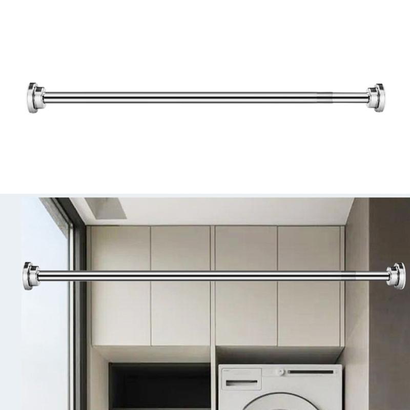 Strong Tension Rod Simple & Practical Curtain Rod Easy to Install Curtain Rod Perfect for Window Bathroom & Closet