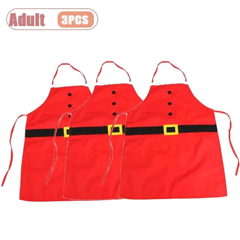 1-10PCS Christmas Festive Apron Holiday Kitchen Costume for Family Party Cooking Wea Home Celebration Accessories