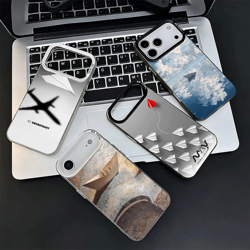 Paper Airplane Boat Dream Shockproof Phone Case for iPhone 17 Air 16 16E 15 Pro Max 14 Plus 13 Mini 12 Back Cover Anti Fall Fund