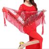 Sparkling Belly Dance Costume Waist Belt Chiffion Scarf with Blingbling Sequins Stage Dancing Shows Sequins Practicing