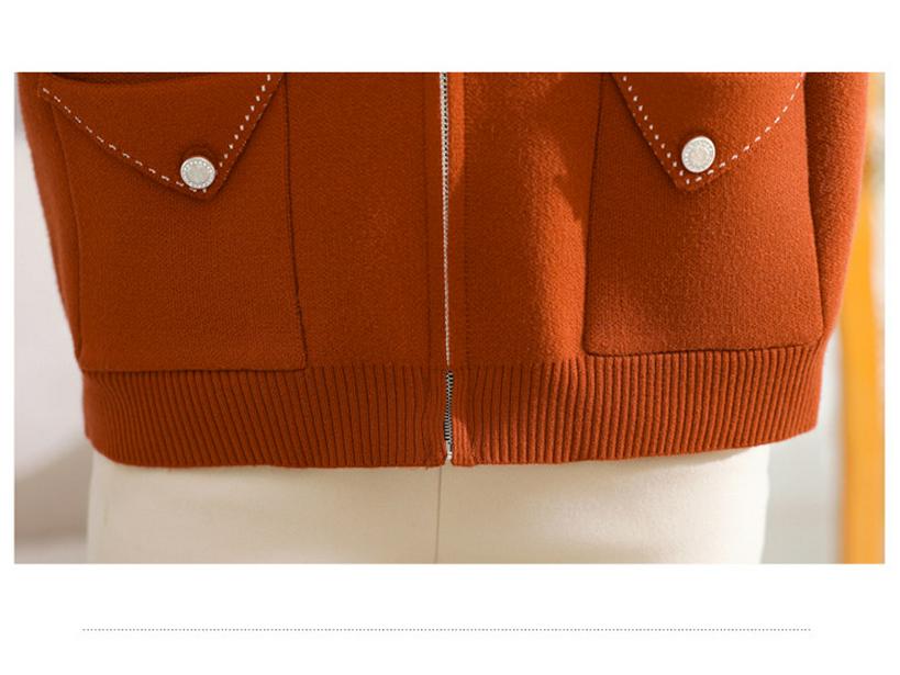 2025 Spring & Autumn Hooded Knit Cardigan for Middle-Aged & Elderly Women