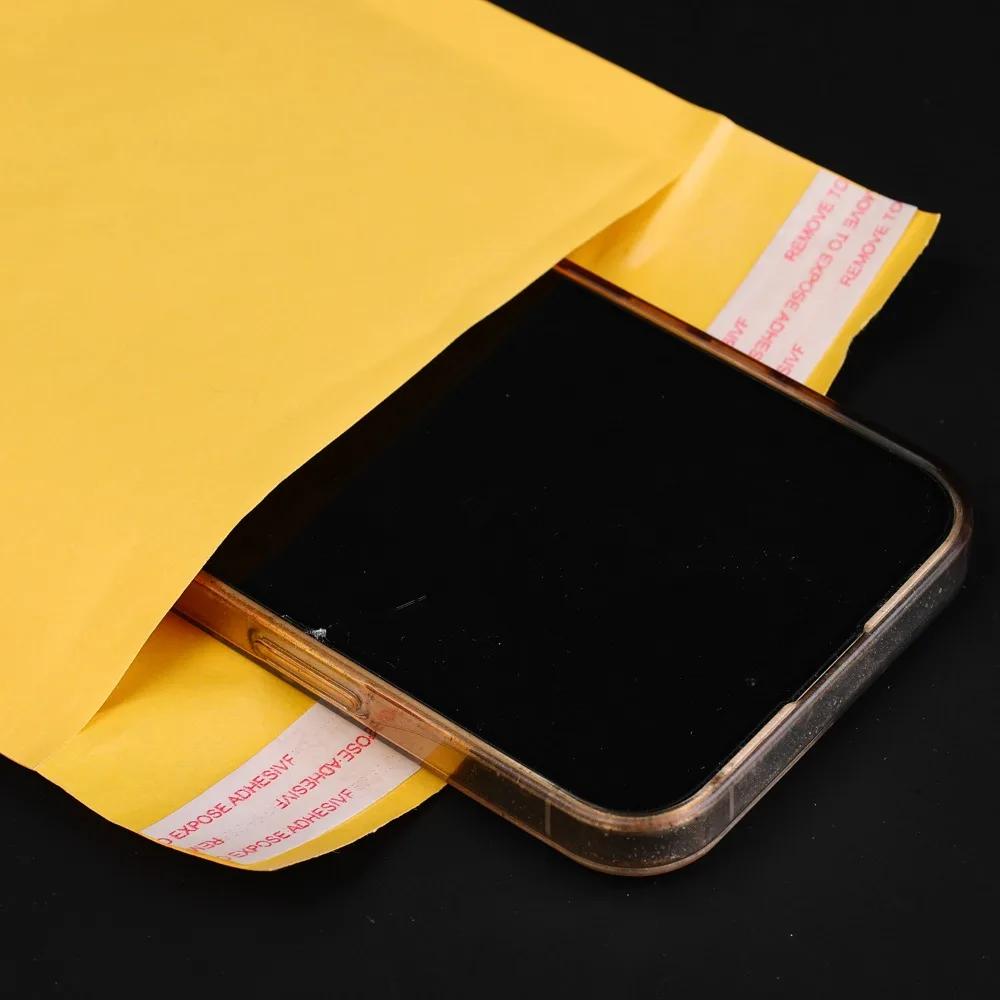 10-50Pack Kraft Paper Bubble Envelopes Bags Waterproof Bubble Mailing Envelope Different Size Mailers Seal Adhesive Shipping Bag