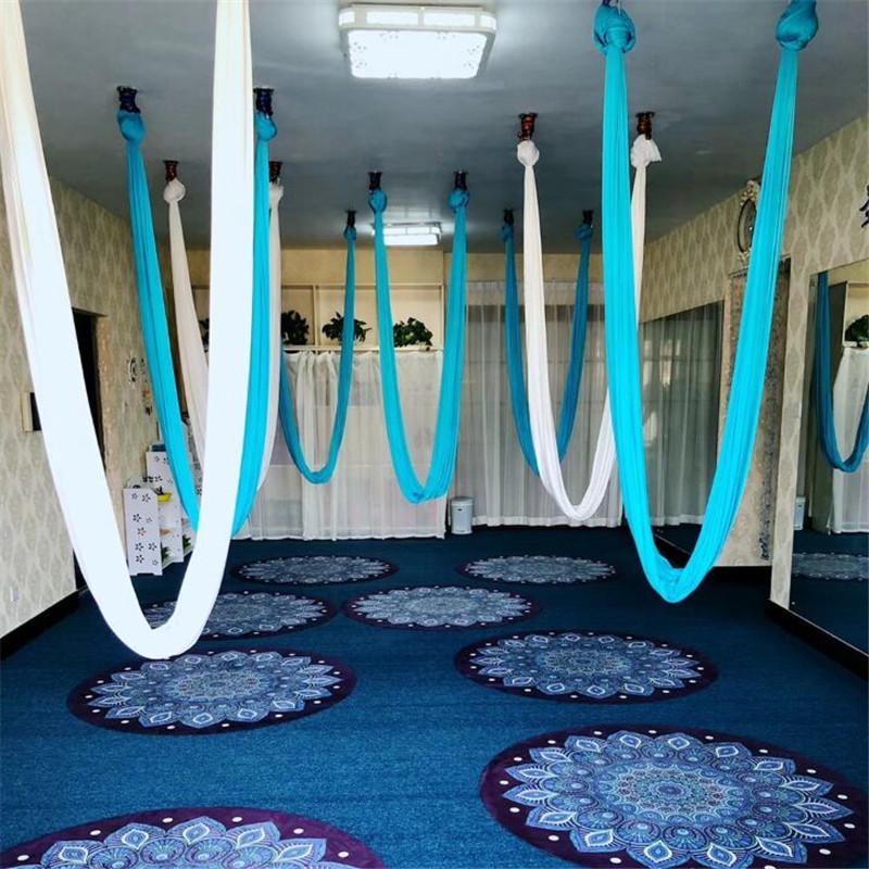 2.8x5m Anti-Gravity Aerial Yoga Swing Hammock - Thickened Fabric & Elastic for Aerial Yoga