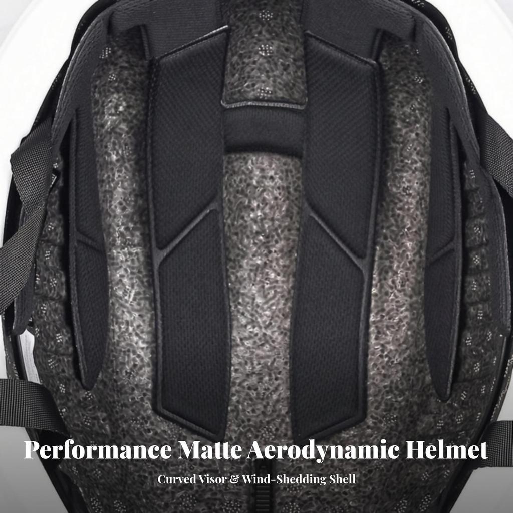 Helmet with Quick-Release Visor Lightweight Road Bike Matte