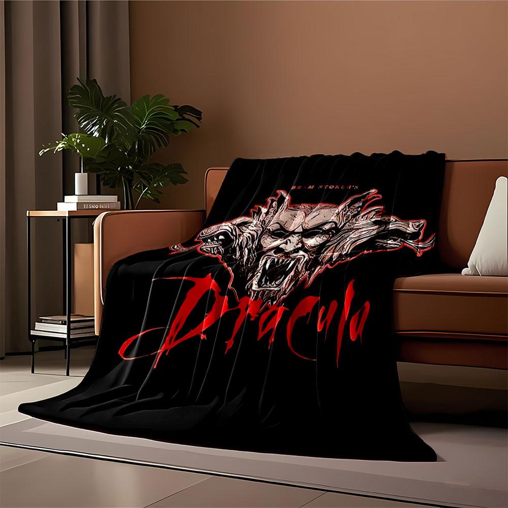 Dracula Gothic Horror Design for All Seasons Blanket Lunch Break Throw Gift