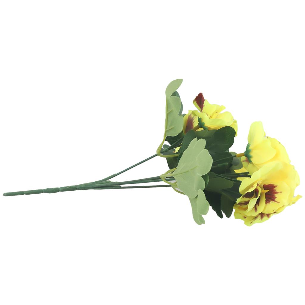 10 Heads Pansy Fake Flower 26cm DIY Craft Rose Red