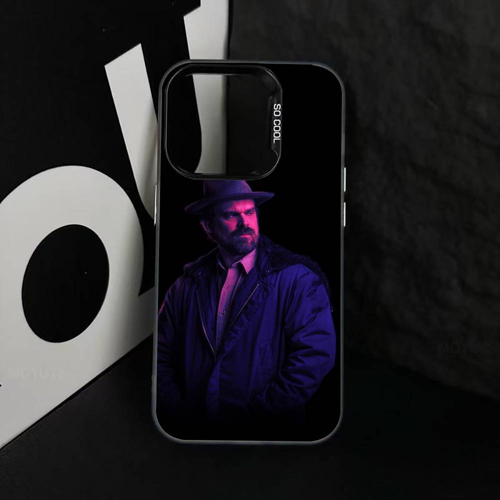 D-Harbour Actor Phone Case For iPhone 17,16,15,14,13,12,11 Plus,Pro Max,XS,Colored Silver Plated Inside Cover