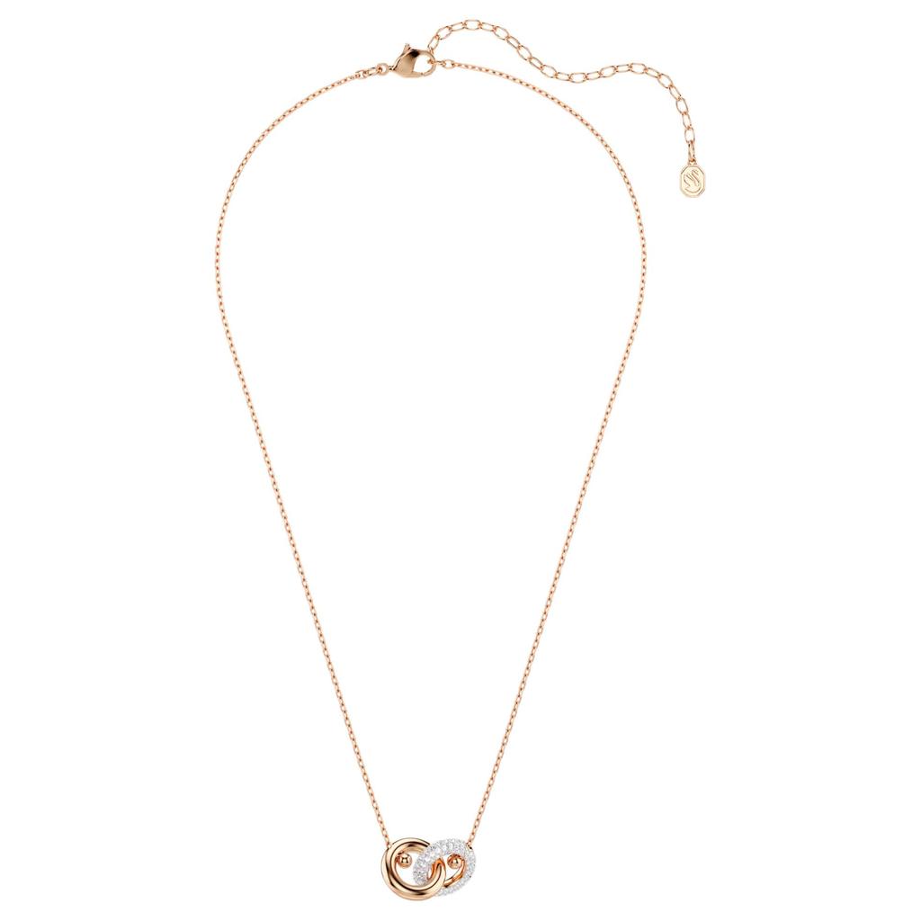 Swarovski Dextera Tubular Ring Design Necklace Women necklace White Rose-Gold 5738200