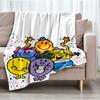 Mr. Men and Little Miss Theme Printed Blanket - Perfect for Couch, Bed, Travel & Outdoor Use | Machine Washable, Cozy & Durable.