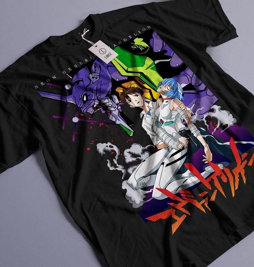 

Anime Shirt Neon Genesis Evangelion Eva Unit 01 Japanese Black T-shirt All Size 3XL