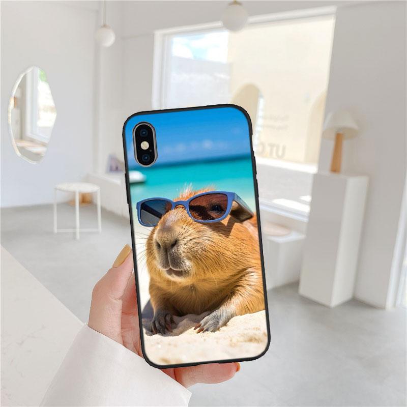 LO19 Cartoon Wasserschwein Softshell Handyhülle für Redmi Note 8 9 Pro Max 9S 9T 9C NFC 8T 8A 10A A4
