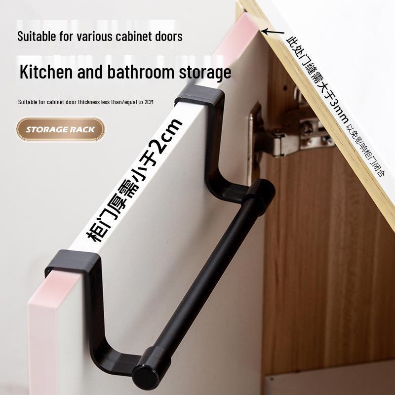 Stainless Steel Over-the-Door Towel and Dishcloth Hanger Rack