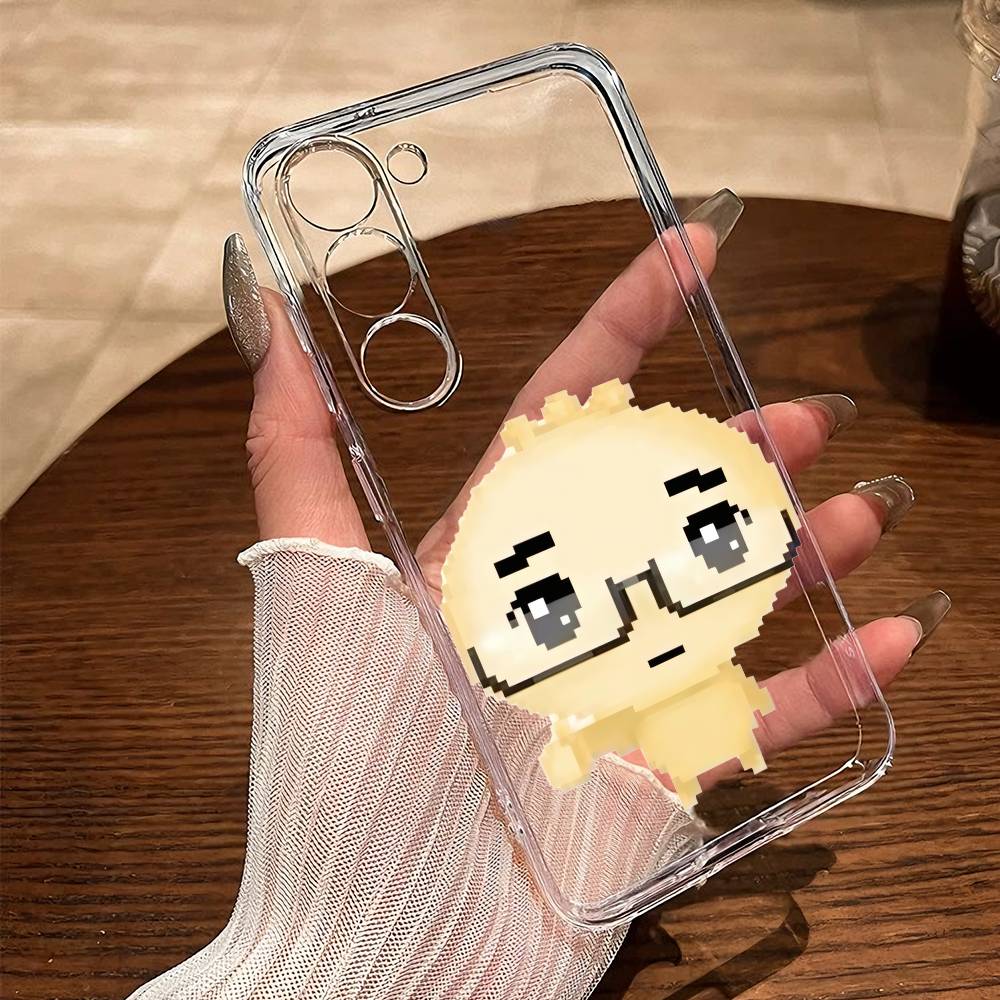 Funny MEMES Of Pixel G-Glasses DumplingS Phone Case For SamsungA10 A12 A31 A40 A70 Transparent Cover Case Samsung a52 a52S