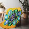 Boho Mandala Fleece Blanket Psychedelic Geometric Print Throw Blanket Festival Blanket Bedspread Home Decor