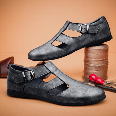 Fashion High Quality Mens Slip On Men Sandals Genuine Leather Men's Shoes Male Comfortable Casual Footwear All-match Stylish Men Loafers