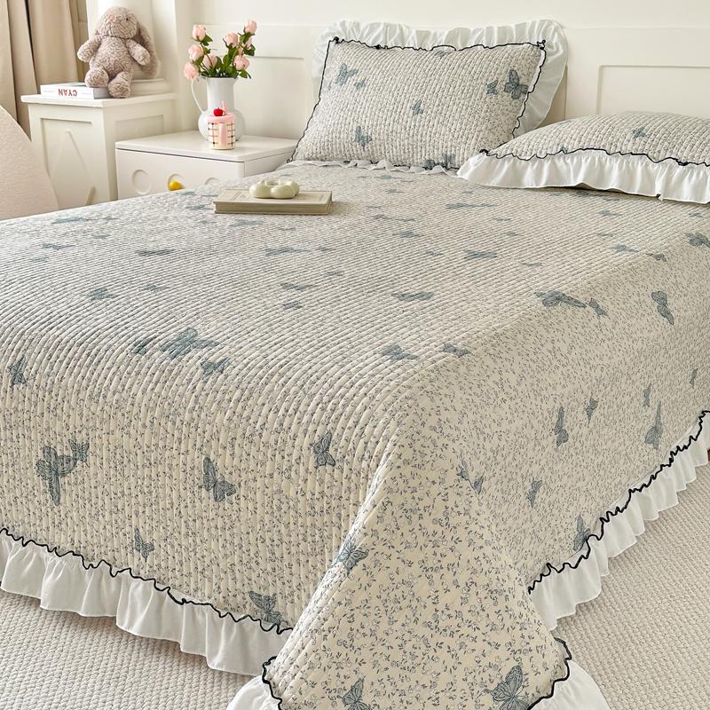 Bonenjoy Tagesdecke Gestepptes Bettlaken Einzel-/Doppelbettüberwurf Blumenmuster Matratzenschoner Weiche Laken cubrecama (Kein Kissenbezug)