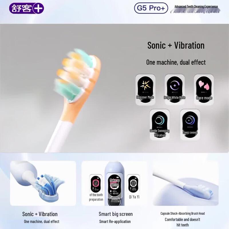 SakyPro G5Pro Sonic Electric Toothbrush Bundle CN Plug (adapter Included)