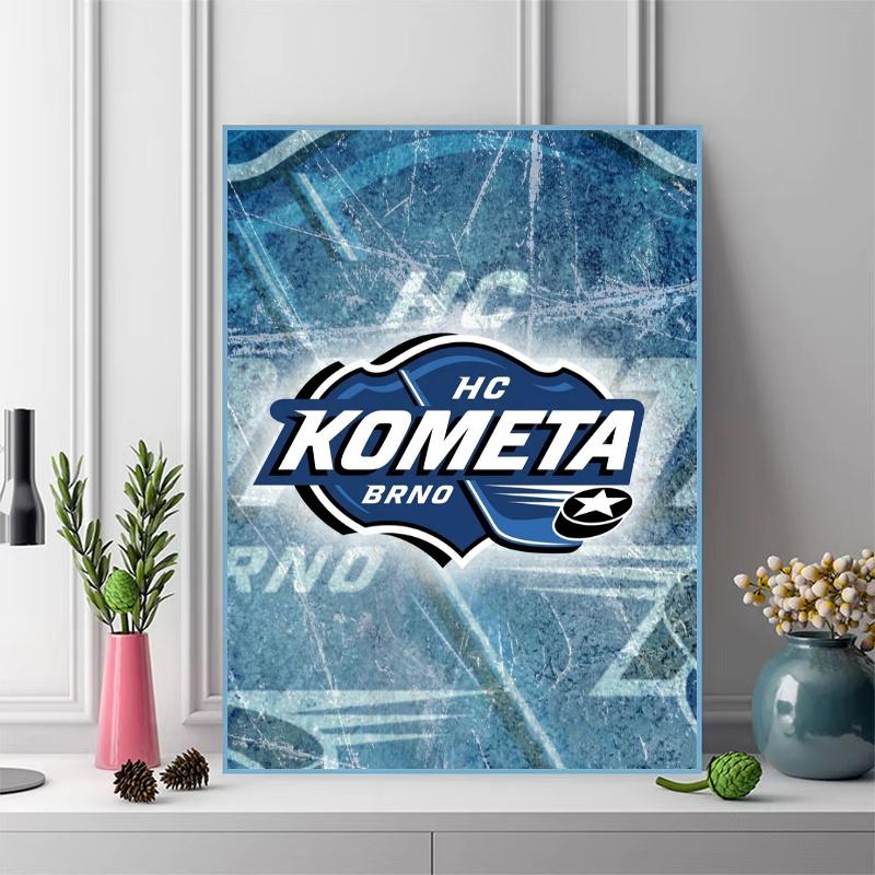 Hc Kometa Brno 100% Round Full Drill 5D DIY Diamond Painting Embroidery Cross Stitch Rhinestone Décor
