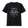 Sein Herzagramm schließe dich mir im Tod an schweres schwarzes T-Shirt kurzärmliges Hemd vintage gewaschen Grafik lässig stilvoll dehnbar Unisex