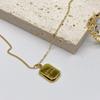 Ins Chocolate Cube AB Chain Titanium Steel Necklace Pendant Chain Plated 18K Gold Net Red Necklace