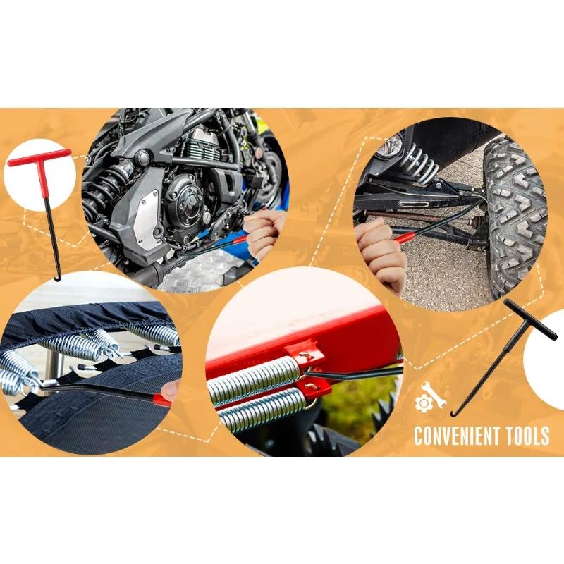 1/2PCS Exhaust Spring Puller Tool Hook Tool Exhaust Hanger Disassembly Motorcycle Trampoline T-handle Hook Expander