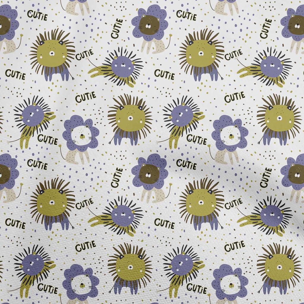 oneOone Cotton Flex Brown Fabric Kids Cutie Animal Sewing Craft Projects Fabric Prints By Yard 40 Inch